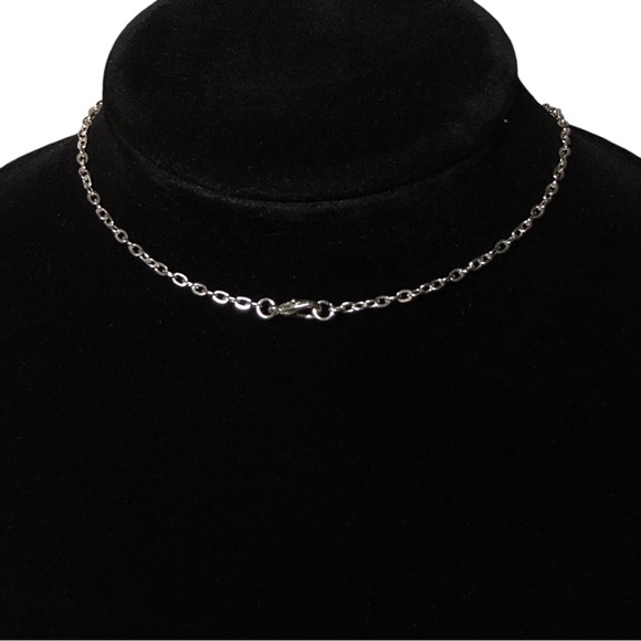 Silver Sparkling Colorful Swirl Heart Pendant Rhinestone Necklace - Picture 7 of 7